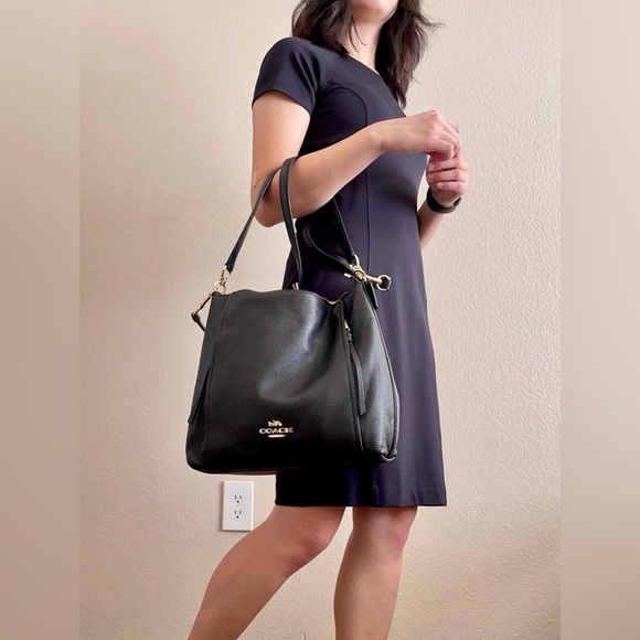 Coach Marlon Hobo Leather Tote Bag - Picture 4 of 15